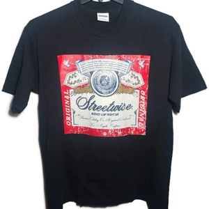 Streetwise Budwieser Logo Original King Of Kings T Shirt Mens Size Large Black
